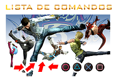 Lista de comandos das personagens está localizado aqui!